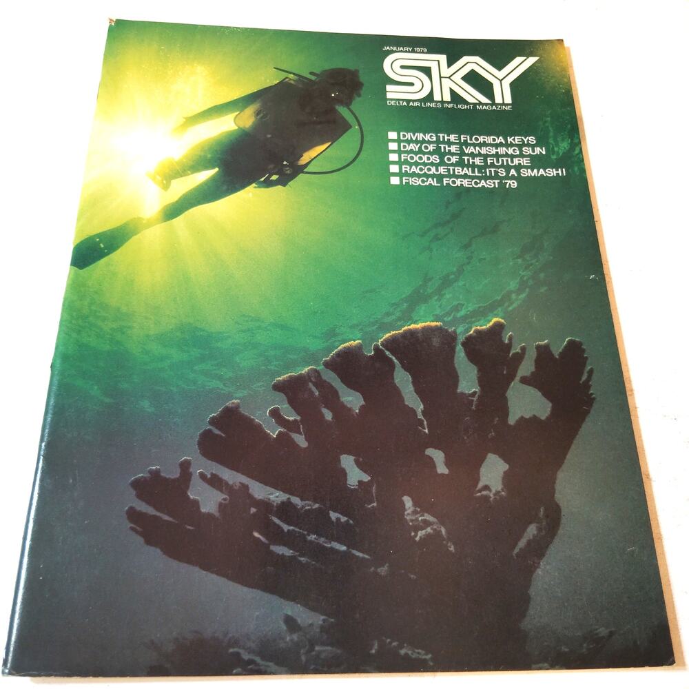 Delta SKY In-Flight Magazine - January 1979 - Diving Florida Keys, Racquetball